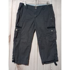 Levis Cargo Pants Womens Size‎ 10 Gray Cropped Adjustable Hem Utility Outdoor
